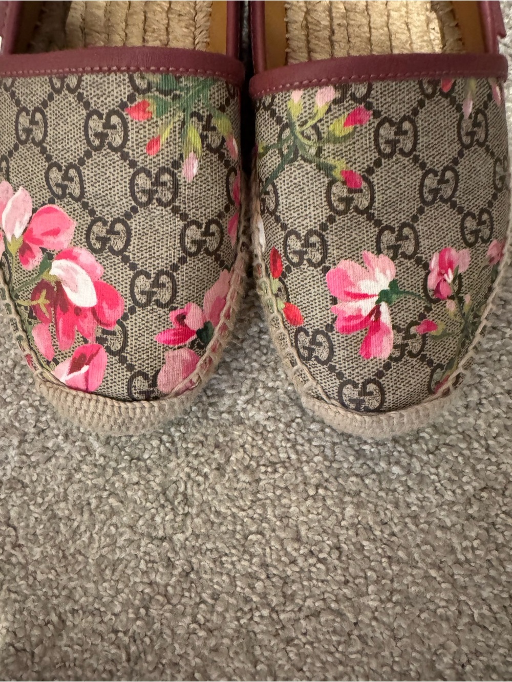 Gucci Floral GG Canvas Espadrilles in Pink and Brown - Picture 2 of 4
